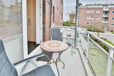 Ein Balkon oder eine Terrasse in der Unterkunft Strandvilla Strandvilla Appartement 14
