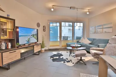TV/Unterhaltungsangebot in der Unterkunft Strandvilla Strandvilla Appartement 14