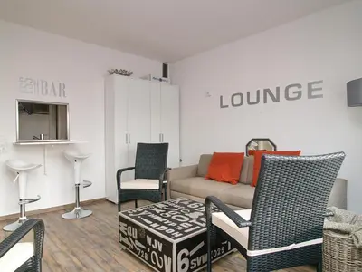 Ein Sitzbereich in der Unterkunft Seetempel Seetempel Appartement 42