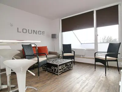 Ein Sitzbereich in der Unterkunft Seetempel Seetempel Appartement 42