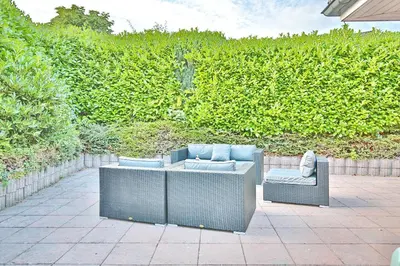 Ein Sitzbereich in der Unterkunft Ferienbungalow Just B Ferienbungalow Just B