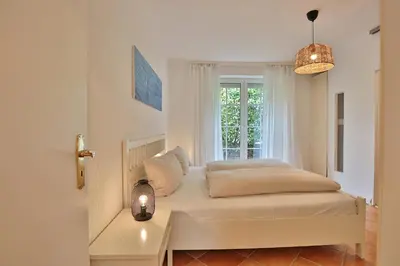 Ein Bett oder Betten in einem Zimmer der Unterkunft Ferienbungalow Just B Ferienbungalow Just B