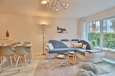 Ein Sitzbereich in der Unterkunft Barke Barke Appartement 1