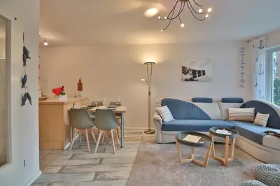 Ein Sitzbereich in der Unterkunft Barke Barke Appartement 1