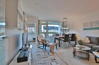 TV/Unterhaltungsangebot in der Unterkunft Hanseat am Hang 3 - 5 Strandhafer Appartement 5