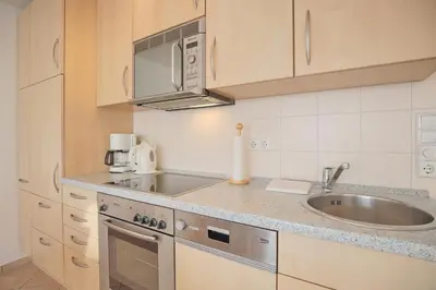 Küche/Küchenzeile in der Unterkunft Stranddomizil Stranddomizil Appartement 14