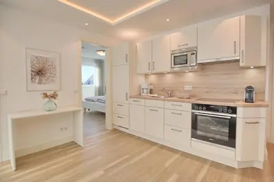 Küche/Küchenzeile in der Unterkunft Villa Seeperle II Herzmuschel Appartement 18