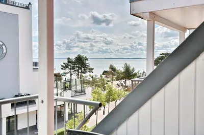 Ein Balkon oder eine Terrasse in der Unterkunft Seebrücke Seebrücke Appartement 22
