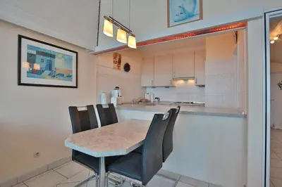Küche/Küchenzeile in der Unterkunft Haus am Ahornweg 5 Haus am Ahornweg 5 Appartement 12