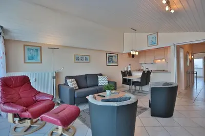 Ein Sitzbereich in der Unterkunft Haus am Ahornweg 5 Haus am Ahornweg 5 Appartement 12