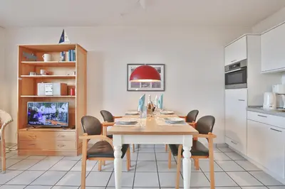 Küche/Küchenzeile in der Unterkunft Strandresidenz Haffkrug Strandresidenz Appartement 3