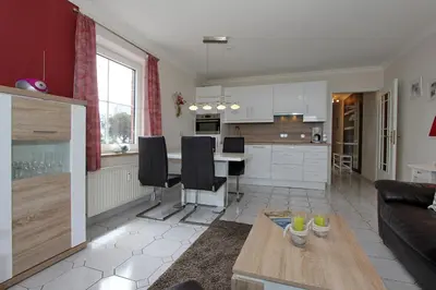 Küche/Küchenzeile in der Unterkunft Haus Windrose Windrose Appartement 9