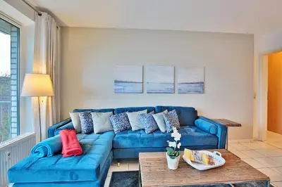 Ein Sitzbereich in der Unterkunft Strandschlößchen Strandschlösschen Appartement 8