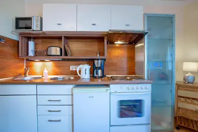 Küche/Küchenzeile in der Unterkunft Strandburg Strandburg Appartement 17