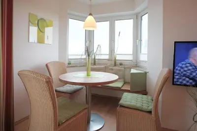 TV/Unterhaltungsangebot in der Unterkunft Strandschlößchen Strandschlösschen Appartement 9