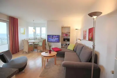 TV/Unterhaltungsangebot in der Unterkunft Strandschlößchen Strandschlösschen Appartement 9