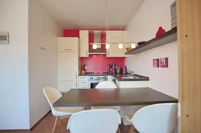 Küche/Küchenzeile in der Unterkunft Seeburg Seeburg Appartement 110