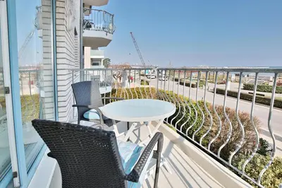 Ein Balkon oder eine Terrasse in der Unterkunft Strandschlößchen Strandschlösschen Appartement 5