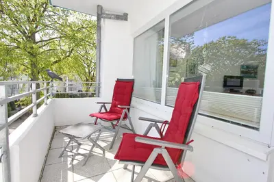 Ein Balkon oder eine Terrasse in der Unterkunft Barke Barke Appartement 202
