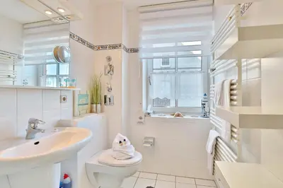 Ein Badezimmer in der Unterkunft Residenz am Fischerstieg Residenz am Fischerstieg Appartement 16