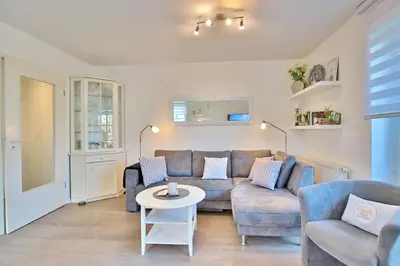 Ein Sitzbereich in der Unterkunft Residenz am Fischerstieg Residenz am Fischerstieg Appartement 16