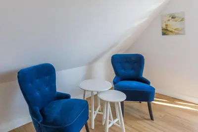 Ein Sitzbereich in der Unterkunft Haus Seerose Seerose II Appartement 16