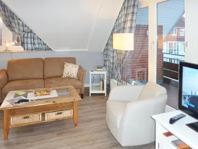 Ein Sitzbereich in der Unterkunft Seeburg Seeburg Appartement 28