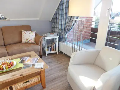 Ein Sitzbereich in der Unterkunft Seeburg Seeburg Appartement 28