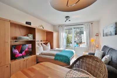 TV/Unterhaltungsangebot in der Unterkunft Strandschlößchen Strandschlösschen Appartement 4