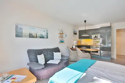 Küche/Küchenzeile in der Unterkunft Strandschlößchen Strandschlösschen Appartement 4