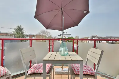 Ein Balkon oder eine Terrasse in der Unterkunft Witthus I Witthus Neue Bergstraße Appartement 14