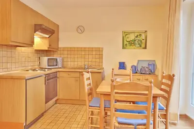 Küche/Küchenzeile in der Unterkunft Parkdomizil Parkdomizil Appartement 6