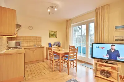 Küche/Küchenzeile in der Unterkunft Parkdomizil Parkdomizil Appartement 6