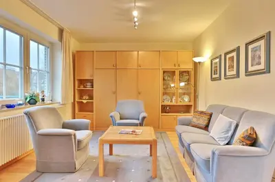 Ein Sitzbereich in der Unterkunft Parkdomizil Parkdomizil Appartement 6
