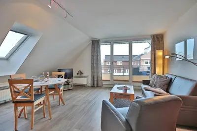 Ein Sitzbereich in der Unterkunft Barke Barke Appartement 404