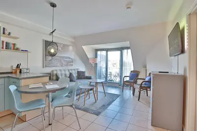 Ein Sitzbereich in der Unterkunft Hansa Residenz II Hansa-Residenz II Appartement 28