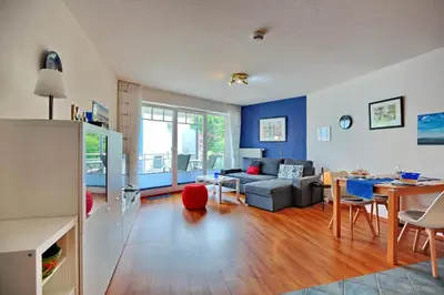 Ein Sitzbereich in der Unterkunft Strandvilla Strandvilla Appartement 13