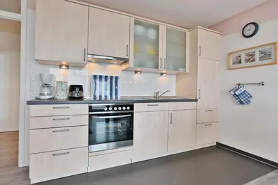 Küche/Küchenzeile in der Unterkunft Strandvilla Strandvilla Appartement 18