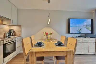 Küche/Küchenzeile in der Unterkunft Möwenberg-Residenz Möwenberg-Residenz Appartement 3