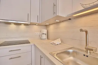 Küche/Küchenzeile in der Unterkunft Seeburg Seeburg Appartement 1 1