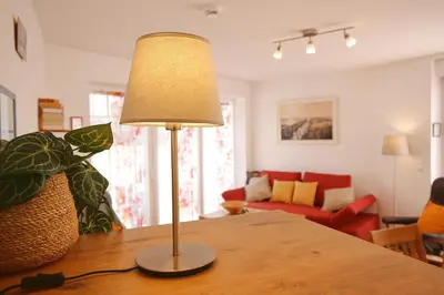 Ein Sitzbereich in der Unterkunft Strandvilla Strandvilla Appartement 7