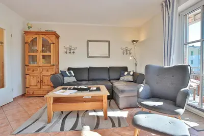 Ein Sitzbereich in der Unterkunft Residenz am Fischerstieg Residenz am Fischerstieg Appartement 20