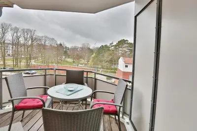 Ein Balkon oder eine Terrasse in der Unterkunft Residenz Ostseestrand Appartement 19