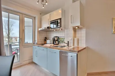Küche/Küchenzeile in der Unterkunft Residenz Ostseestrand Appartement 19