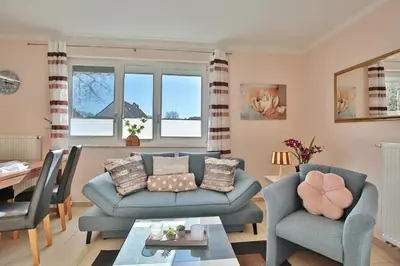 Ein Sitzbereich in der Unterkunft Residenz Seeschwalbe Residenz Seeschwalbe Appartement 4