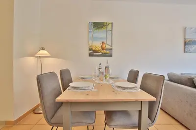 Ein Sitzbereich in der Unterkunft Feriendomizil am Konsulweg Feriendomizil am Konsulweg Appartement 2