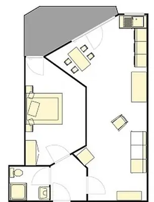 Grundriss der Unterkunft Residenz Ostseestrand Appartement 23
