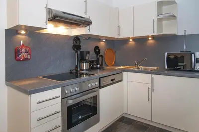 Küche/Küchenzeile in der Unterkunft Ostseeblick Ostseeblick Appartement 3