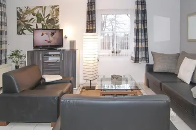Ein Sitzbereich in der Unterkunft Ostseeblick Ostseeblick Appartement 3