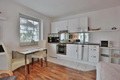 Küche/Küchenzeile in der Unterkunft Parkdomizil Parkdomizil Appartement 5